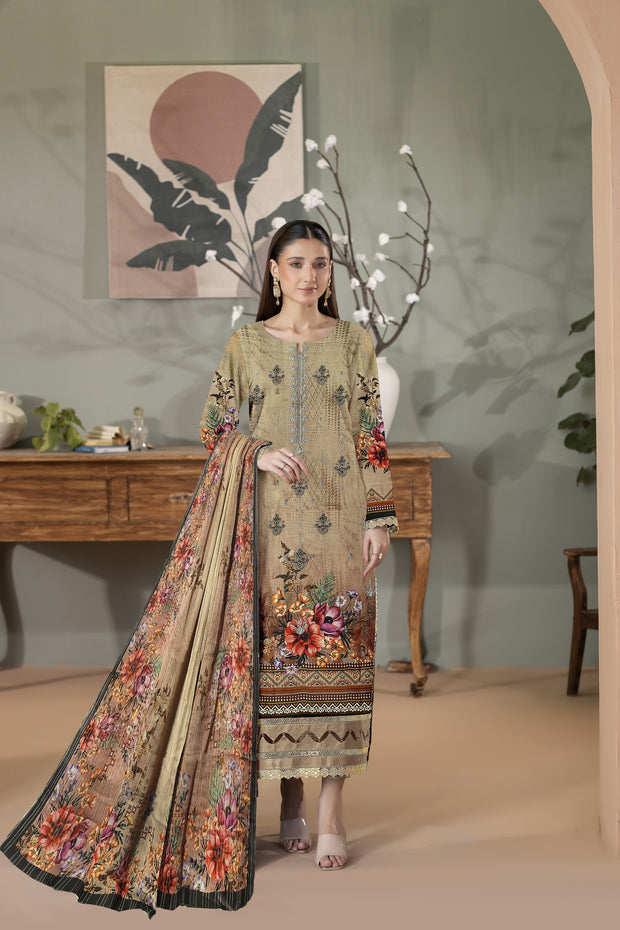 Evening Bloom Unstiched Suit