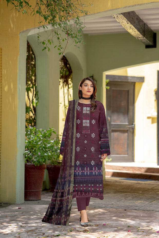 Dahlina Deluxe Unstitched Lawn Suit