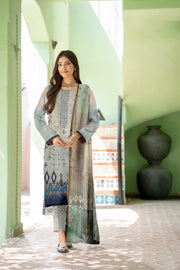 Zinniana Delux Unstitched Lawn Suit