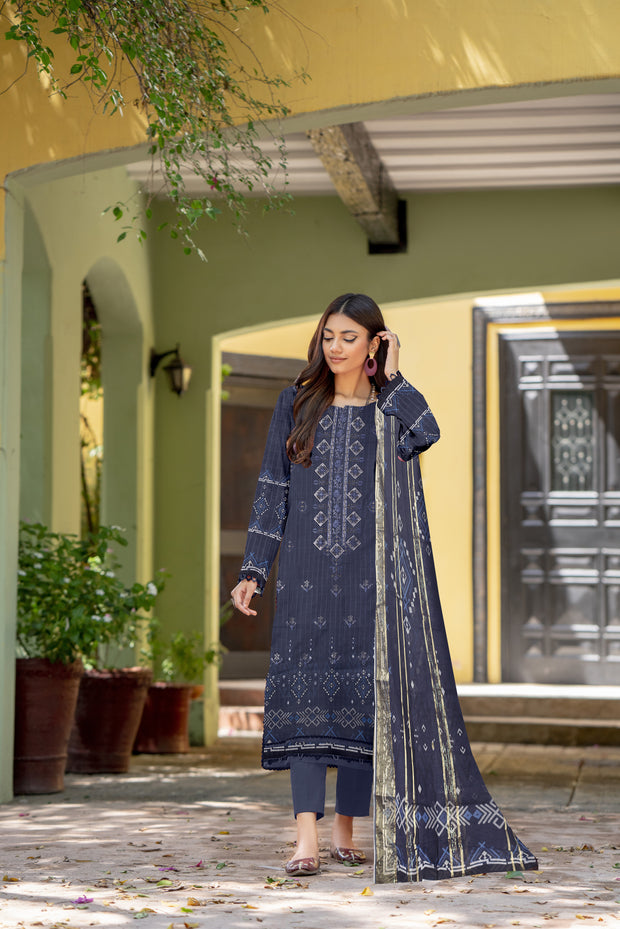 Camellia Delux Unstitched Lawn Suit