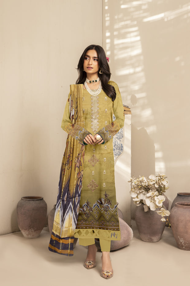 Safron Dream Unstitched Lawn Suit